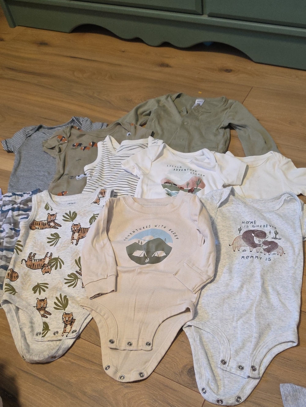 10 Piece Carter's Neutral & Green Adventure Baby 9m